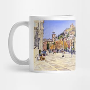 La Plaza Nueva, Granada, Spain Mug